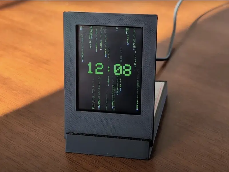 Digital Rain Clock